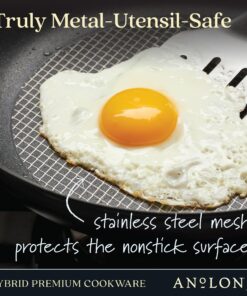 Anolon X Hybrid Nonstick Cookware Induction / Pots and Pans Set, 10 Piece - Dark Gray 15 813NRE qYBL