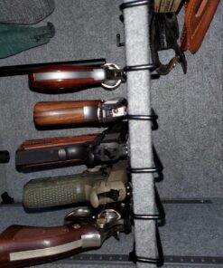 Safety Storage Easy Use Gun Hanger - Made in USA - Original Handmade Pistol Hangers for Gun Safe Organization - for Handguns Over .22 Caliber 6 Pack 37 813OZec7JrL