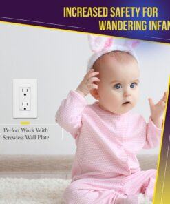 ENERLITES Decorator Receptacle, Tamper-Resistant Wall Outlet, Gloss Finish, Residential Grade, 3-Wire, Self-Grounding, 2-Pole, 15A 125V, UL Listed, 61501-TR-W-40PCS, White (40 Pack) Wall Plate Not Included 40 9 813OslCIEYL