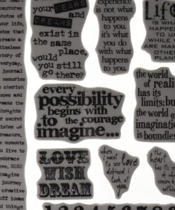 Stampers Anonymous Tim Holtz Cling Stamps 7"X8.5", Stuff 2 Say 7 813Pn8nTEjS