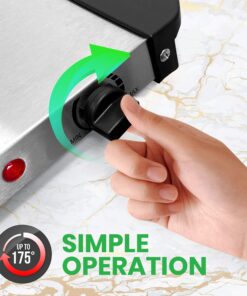 Nutrichef Professional Stainless Steel Buffet Warmer Server with 3 Trays | Portable Hot Plate Food Warmer Station for Parties & Events | Easy to Clean | 3 See-through lids | Max Temperature 175F 3 Pot 3.5 Quart 18 813PopdShXL