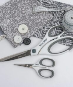 SINGER 07175 Sewing and Detail Scissors Set with Comfort Grip,White,pink 2-Pack 18 813Q7K6FyjS