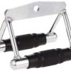 Cap Barbell D Handle Exercise Machine Attachment, Multiple Options Chrome Deluxe Double D Handle with Rubber Handgrips 3 813QUpn4JzL