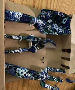 FLORA GUARD 3 Piece Aluminum Garden Tool Set - Trowel, Cultivator, Pruning Shear, Gift Set for Gardening Needs (Purple&Blue) Purple Floral 3-Piece 23 813Qto9gyUL