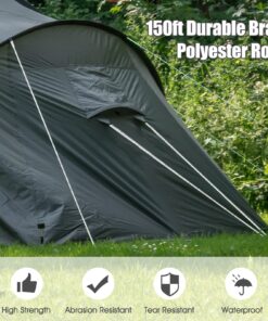 Giantex 3/7" Durable Braid Polyester Rope, 150 ft Heavy Duty Rope for Tie, Pull, Swing, Climb and Knot, High Strength Arborist Rope w/ 5953 lbs Breaking Strength, White 13 813RdHAVwQL