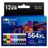 GPC Image Compatible Ink Cartridge Replacement for HP 564XL 564 XL Compatible with DeskJet 3520 3522 Officejet 4620 Photosmart 5520 7520 7525, 12 Pack 3 813S1ciHGoL