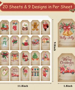 Alternative view of Haooryx Christmas Watercolor Sticker Roll (Vintage) Vintage