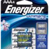 Energizer L92BP-4 Ultimate Lithium AAA Batteries, World’s Longest-Lasting AAA Battery in High-Tech Devices (4 Pack) AAA-4 44 813Se076UL