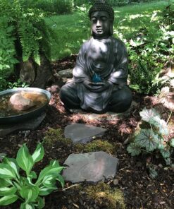 Design Toscano AL1614 Meditative, The Grand TempleIndoor StatueCabinet on Wheels Indoor/Outdoor Garden Statue, 20 Inches Wide, 15 Inches Deep, 26 Inches High, Handcast Polyresin, Dark Stone Finish Meditating Buddha 41 813UWz5u iL