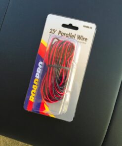Alternative view of RoadPro – 25' Hardwire Replacement 2 Wire 22-Gauge Parallel Wire,Black/Red