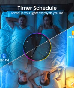 TJOY 100ft Bluetooth LED Strip Lights, Music Sync LED Lights Strip, RGB Color Changing LED Lights with Remote,Smart Phone APP Control, LED Lights for Bedroom,TV,Room DIY (APP+Remote +Mic) 29 813WX88P5L