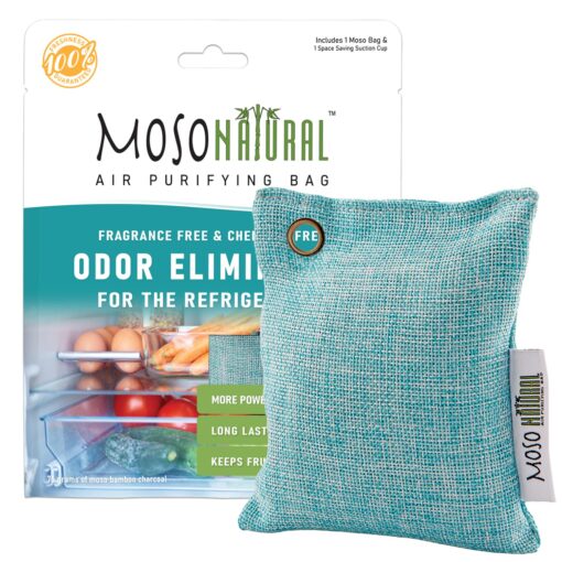 Moso Natural Fridge and Freezer Deodorizer. A Scent Free Odor Absorber. Air Purifying Bag to Eliminate Odors in Your Refrigerator. Two Year Lifespan! 1-Pack