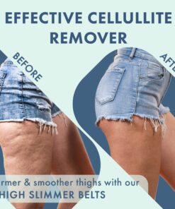 WeightLoss-Solutions Thigh Trimmer Sweat Wrap Sauna Belts to Reduce Cellulite, Thigh Fat, and Jiggly Arm Fat. Increase Heat, Sweat, and Circulation to Burn Fat, Smooth, Firm and Tone Black 16 813YP7AVfwL