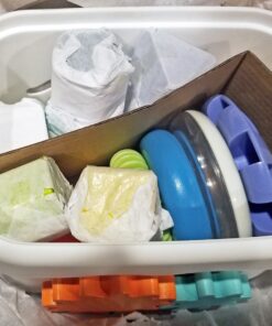 Amazon Basics Wooden Shape Sorter and Rainbow Stacker, Classic Sorting Toy for Babies, Toddlers, Children Age 12+ Months, Multicolor 66 813aQTJVLdL