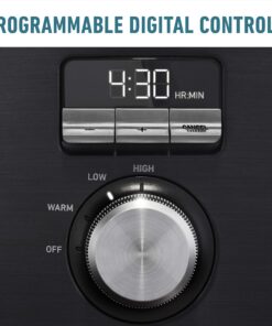 Calphalon Slow Cooker with Digital Timer and Programmable Controls, 5.3 Quarts, Stainless Steel 34 813axJsBwWL