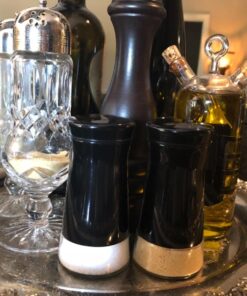 CHEFVANTAGE Salt and Pepper Shakers Set with Adjustable Holes - Black 26 813bOW2txvL