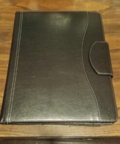 Skycase Padfolio Portfolio Case,Leather Portfolio Folder,Resume/Conference/Legal Document Executive Organizer with Letter/A4 Size Clipboard,Business Card Holder,Padfolio Portfolio for Women/Men,Black Black 33 813ef YxeBL