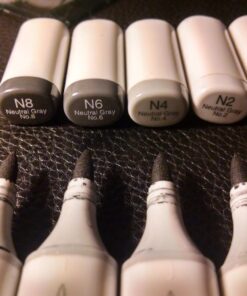 Copic Sketch Alcohol Marker 5 Colors + Multiliner SP Set, Sketching Grays Neutral Gray colors (N0, N2, N4, N6, and N8) and a Black 0.5 pen Marker Set 45 813f2sfoowL