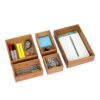 Seville Classics Bamboo Premium Organizer Storage Bins for Kitchen Silverware, Pantry, Closet, Office Desk, Pens, Utensils, Makeup, K Cup, Bamboo, Bin Set (5 Piece) Bin Set (5 Piece) 63 813fmTZv6ML