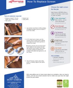 Saint-Gobain ADFORS ADFORS Standard Window Screen, 48" x 84", Charcoal 48" x 84" 19 813gfjm91WL 1