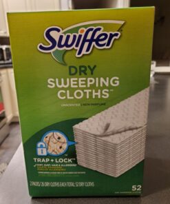 Swiffer Sweeper Dry Mop Refills for Floor Mopping and Cleaning, All Purpose Floor Cleaning Product, Unscented, 52 Count (Packaging May Vary) 52 Count (Pack of 1) 31 813hBacMi L