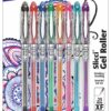 Pentel Arts Slicci 0.25 mm Extra Fine Gel Pen, Assorted Ink, 8 Pack (BG202BP8M) 0.25mm 8 Count (Pack of 1) 2 813jRi3cOKL