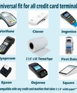 Alternative view of (50 Rolls) 2 1/4 x 50 Thermal Paper Receipt Rolls 55 GSM Premium Quality German Paper fits all Credit Card Terminals Verifone VX520 Ingenico ICT220 ICT250 FD400 BPA Free from BuyRegisterRolls 2 1/4" x 50' Thermal 1 Case - 50 Rolls