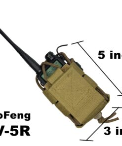 Alternative view of MOLLE Tactical Pouch Bag Radio Phone GPS Holster Holder BaoFeng Two-Way BF-F8HP UV-5R UV-82HP UV-5X3 UV-82C Garmin Retevis Motorola T460 T600 MR350R MH230R Midland Arcshell Coyote Brown