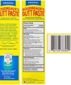 Boudreaux's Boudreaux's Butt Paste, Diaper Rash Ointment, Tube 4 oz (Quantity of 3) 4 Ounce (Pack of 3) 15 813ln74ppmS