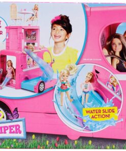 Barbie Pop-Up Camper Transforms into 3-Story Play Set with Pool! Standard 19 813mYerA yL