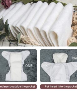 ALVABABY Baby Cloth Diapers 6 Pack with 12 Inserts Adjustable Washable and Reusable Pocket Diapers for Baby Girls 6BM88 Pure Color88 22 813o O38xEL