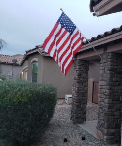 Front Line Flags Flag Pole: 6' Ft Silver Aluminum Flagpole | Spinning and Tangle-Free | Heavy Duty | Wind Resistant and Rust Free Silver Wall Mount Flag Pole P/N FL6S 6ft Silver (Pole Only) 39 813p7qanmaL