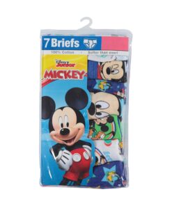 Disney Boys' Mickey Mouse 100% Combed Cotton Briefs Available in Sizes 2/3t, 4t, 4, 6 and 8 7-pack 12 813p8 yUGL 1