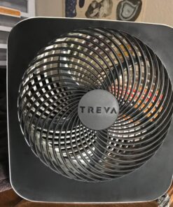 Treva 10-Inch Portable Fan, Powered by Battery and/or AC Adapter - Desk Fan Air Circulating with 2 Cooling Speeds, Personal Fan and Travel Fan for all your needs Black 39 813pwZnTE8L