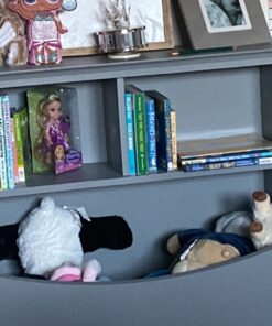 Amazon Basics Children's 3 Shelf Multi-Functional Bookcase and Toy Storage Bin - Grey, 14.84"D x 31.25"W x 24.56"H 29 813qen2YBRL