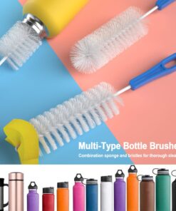 Alternative view of 15Pcs Food Grade Multipurpose Bottle Brushes for Cleaning,Cleaner Brush,Include Straw Brush|Bottle Brush|Blind Duster|Pipe Cleaner,Small,Long,Soft,Stiff Kit for Baby Bottle,Nipple,Tube,Jar,Bird Feeder Multicolor