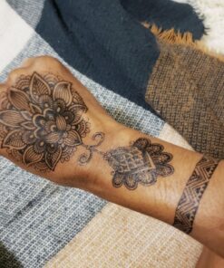 Pinkiou Face Tattoo Sticker gold temporary face tattoos for Women Girls Make Up Dancer Costume Parties, Shimmer Glitter Metallic facial art stickers (18-0067) 18-0067 45 813r38EEfTL