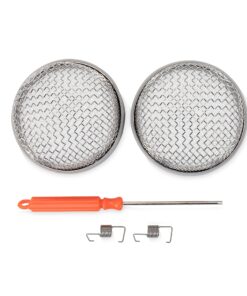 Camco Flying Insect Screen | Features a Heavy-Duty Stainless Steel Mesh Cover and Fits Most Duo-therm and Suburban Furnace Vents (42141) 2 Count (Pack of 1) 2 Count (Pack of 1) FUR200 30 813sgrK0xHL