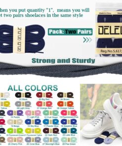 DELELE 2 Pair Flat Shoe laces 5/16" Wide Shoelaces for Athletic Running Sneakers Shoes Boot Strings 55 inch (140CM) 06 Light Gray 11 813tBp0LxaL