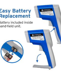 Etekcity Digital Thermometers Non-contact-58°F ~1022°F (-50°C ~ 550°C) ith Adjustable Emissivity & Max Measure for Meat Refrigerator Pool Oven, Blue 48 813tkw KO9L