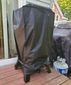 Unicook 40 Inch Smoker Cover for Masterbuilt, Electric Smoker Cover Heavy Duty Waterproof, Square Vertical Smoker Grill Cover Fade and UV Resistant, 23" W x 17" D x 39" H, Black 23”W x 17”D x 39”H 45 813u7iwJFeL