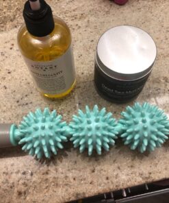 Coolife Fascia Muscle Roller - Cellulite Massager - Fascia Roller for Cellulite and Sore Muscles - Neck, Leg, Back, Body Roller Deep Tissue Massage Stick Tools - 3 Balls Size Version. Mint Green 33 813xPSUpz4L