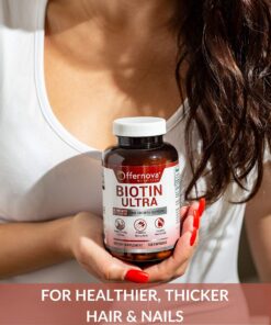 Offernova Biotin Ultra - Vitaminas para el Cabello con Biotina - Pastillas para Crecimiento del Pelo y Barba | Fortalece el Pelo Piel y Unas - 120 Tabletas 15 813xyCxkgWL