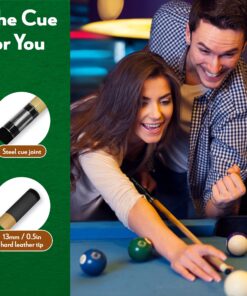 Alternative view of ISZY Billiards Short Pool Cue Stick – Hardwood Canadian Maple Pool Sticks for Billiard Table Sports Black 58 inch