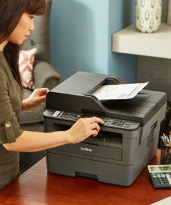 Brother MFC-L2690DW Monochrome Laser All-in-One Printer, Print Scan Copy Fax, Auto 2-Sided Printing, Wireless Connectivity, 26ppm, 250-sheet, Compatible with Alexa, Bundle with JAWFOAL Printer Cable 12 8140SoNe4L