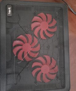 Havit HV-F2056 15.6-17 Inch Laptop Cooler Cooling Pad - Slim Portable USB Powered (3 Fans) (Black+Red) Black+Red 50 8140ztBGsyL
