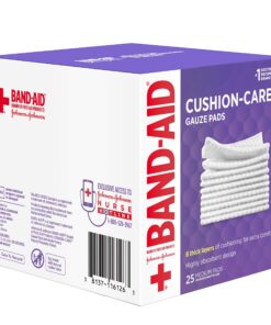 Band-Aid Brand Cushion Care Medium Gauze Pads, 3x3 Inch (Pack of 25) 3x3 Inch (Pack of 25) 14 8141kqSGrTL