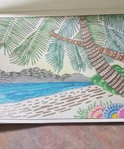Adult Coloring Book: Island Dreams: Vacation, Summer and Beach: Dream and Relax with Gorgeous Illustrations Paperback, Large Print 35 8143bsVf21L
