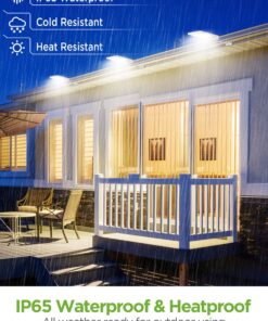 InnoGear Solar Outdoor Lights, 80 LEDs Solar Motion Sensor Lights with 4 Working Modes Solar Wall Lights IP65 Waterproof 450 Lumens Solar Gutter Lights for Front Door, Yard, Garage, Pack of 2 35 8143r1JI9aL