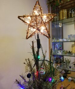 Kurt Adler UL1219/NAT 10 Light Indoor Rattan Natural Star Treetop 48 8143wCiMy1L